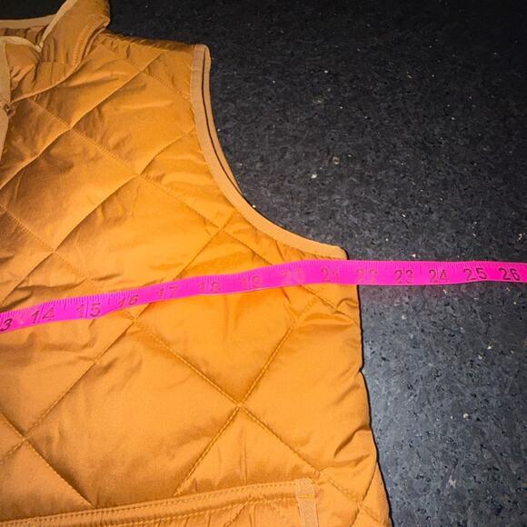 NEW J CREW COFFEE PUFFER QUILTED Zip Front Snap Pockets High Mock Neck SZ MED - Picture 11 of 12